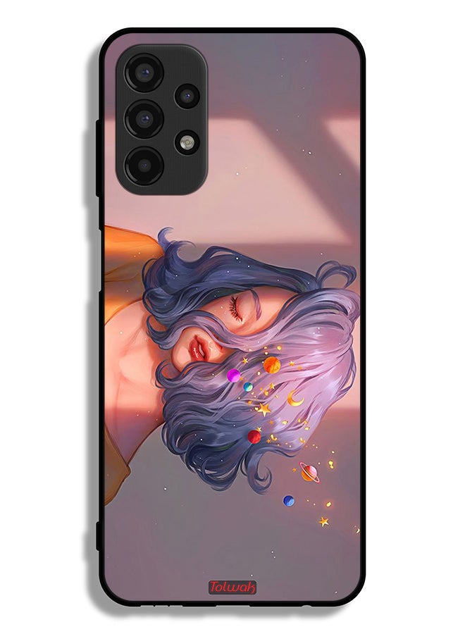 Tolwak Samsung Galaxy A13 4G Protective Case Cover Girl And Space Art - Image 1