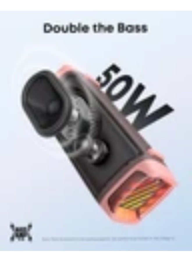 ساوند كور مكبر صوت لاسلكي محمول مقاوم للماء ومتين للاستخدام الخارجي، بقوة 50 واط، يتميز بصوت جهير عميق للغاية. - Image 3