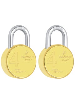 Pearson.fit Pearsonfit 2 Lock 4 Same Keys XL 67mm 4 Layer Brass Finish Padlock for Home Shop Godown Bank 2 Lock 4 Same Keys Model No XL67Brass24  - Image 1