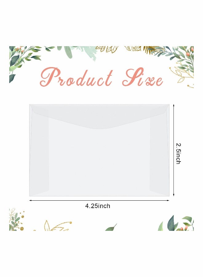 100 Pcs Glassine Envelopes, Tissue Seed Envelopes, Coin Envelopes, Clear Envelopes, for Collecting Lottery Ticket Stamp Card Coin Gift Wedding Guest Favor Supplies, 4.25 x 2.5 Inches - Image 2