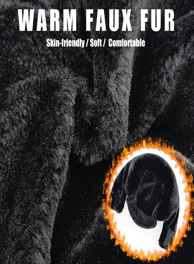 Outrip Winter Trapper Hat for Men & Women, Trooper Hunting Russian Fur Hat with Ear Flap & Mask Ushanka Aviator Hat for Cold Weather Black - Image 5