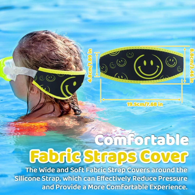 Vvinca Kids Swim Goggles with Nose Cover, Fabric Strap Swimming Goggles Snorkel Diving Mask No Leak Wide View Anti Fog Anti-UV Anti-Shattered Lens Swim Mask Water Goggles for Toddlers Kids Youth 3-15 - Image 4