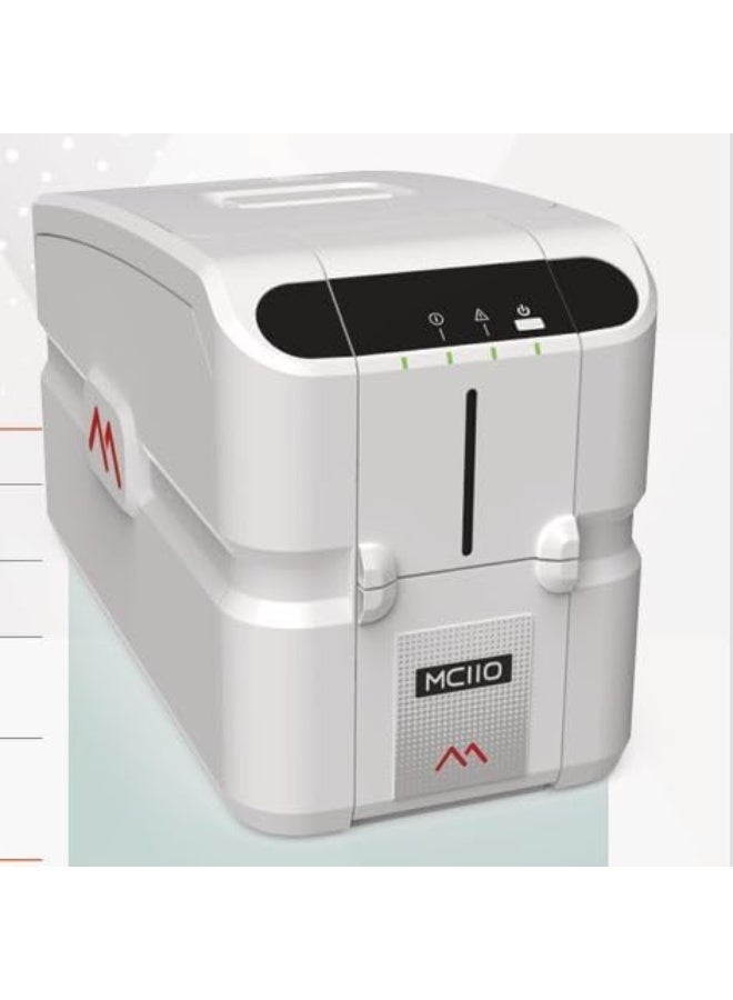Matica MC110 Dual-Sided ID Card Printer, 300 DPI Resolution, Dye Sublimation/Thermal Transfer, 100-Card Input / 30-Card Output, CR-80 Card Size, USB Connectivity - Image 2