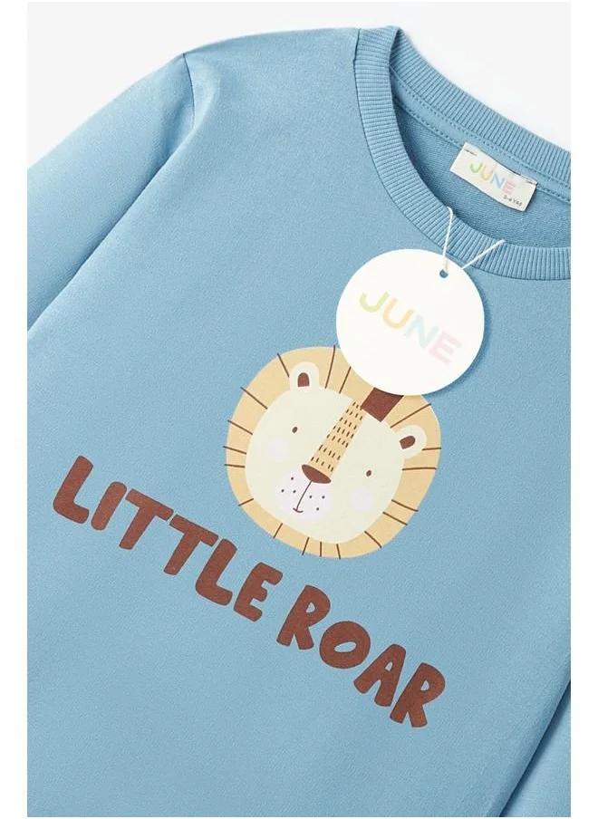 JUNE June Baby Boy 2-Pack Printed Tracksuit Set Blue