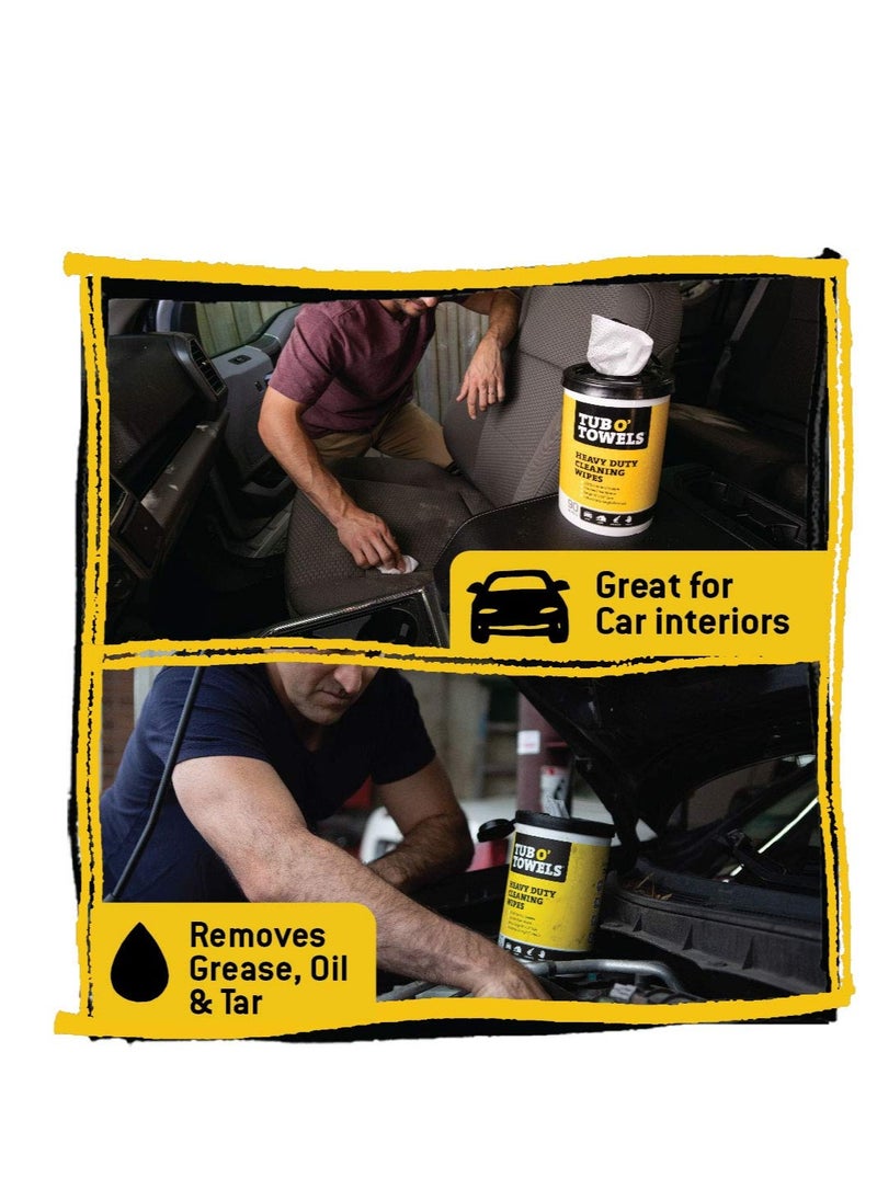 Tub O' Towels Tub O Towels TW90 Heavy-Duty 10" x 12" Size Multi-Surface Cleaning Wipes, 90 Count Per Canister  - Image 3