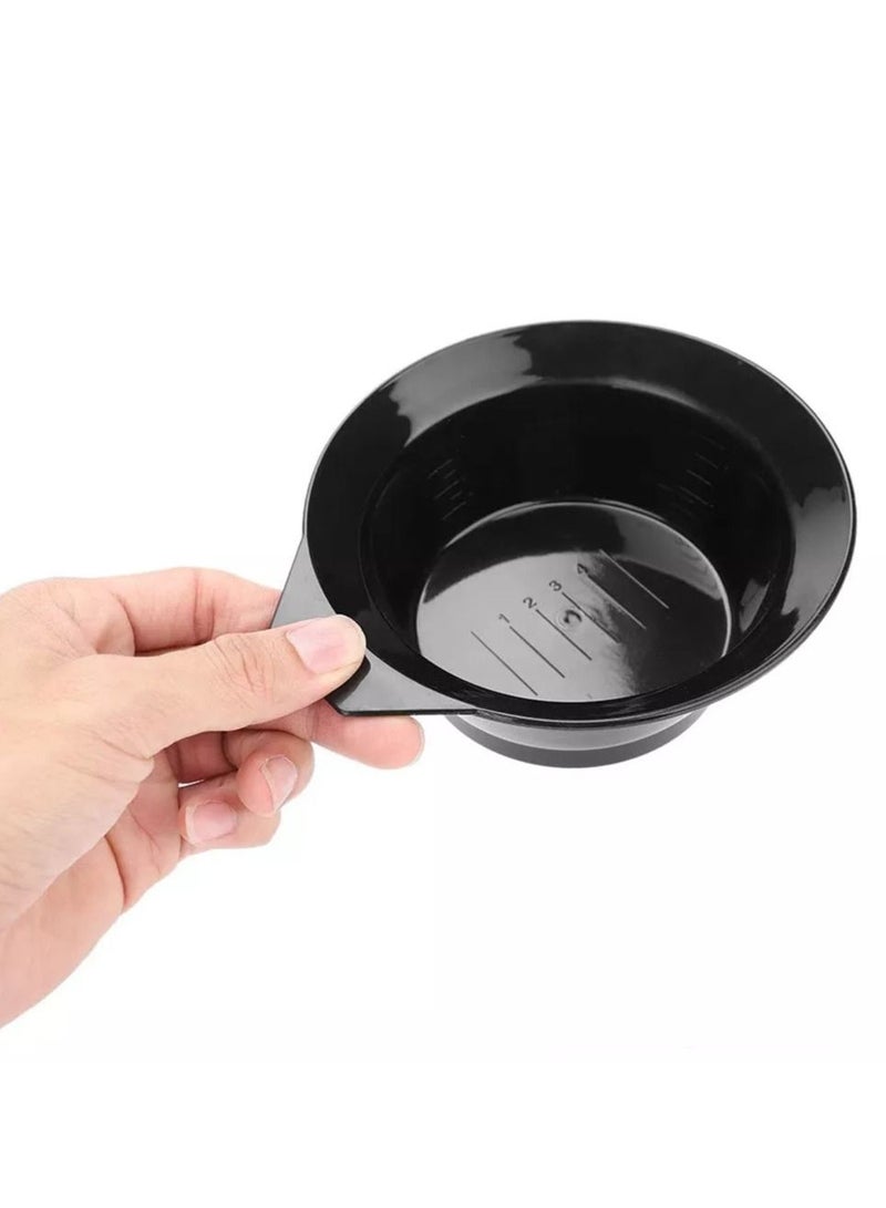 DubaiGallery 4 in 1 Hairdressing Black Plastic Straight Grip Hair Dye Coloring Brush Bowl Set - Image 2