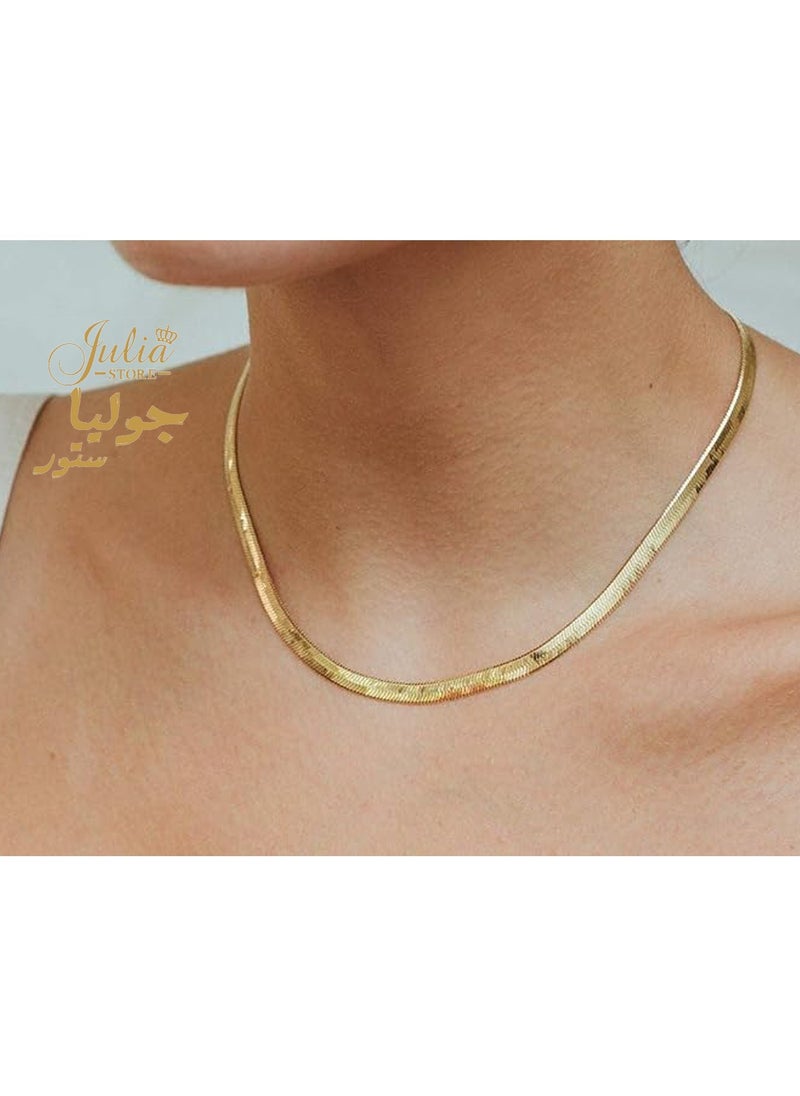 Julia Store Necklace and Bracelet Snake Set 5mm  - Image 3