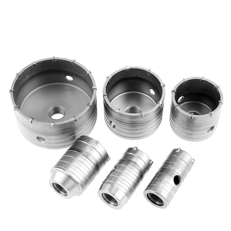klarako Core Drill Bit Set, 10Pcs TCT Concrete Hole Saw Kit SDS Plus Extension Shank Tungsten Masonry Wall Hole Cutters for Drilling Brick Concrete Cement Stone Granite Marble - Image 5