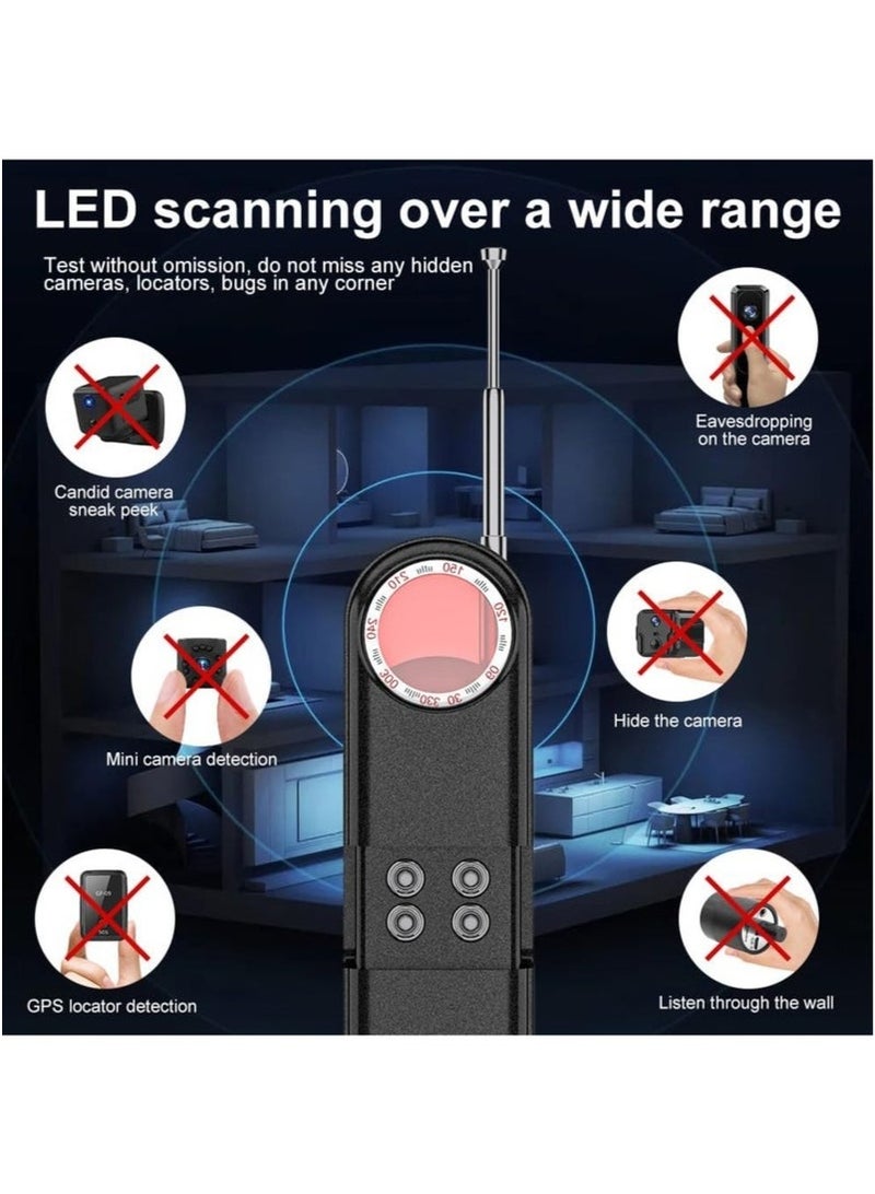Generic Portable Hidden Camera Detector, Bug Detector, GPS Finder, Anti Spy Wireless Signal Scanner, Infrared Camera Detector, Listening Device Detector for Home,Office,Travel,Car  - Image 3