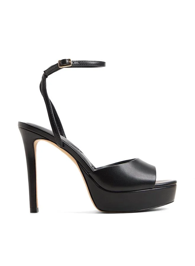 Aydah Ladies Black Heeled Sandals