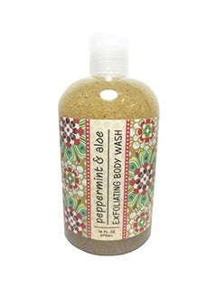 Exfoliating Body Wash Enriched With Shea Butter Blended With Loofah And Apricot Seed 16 Oz (Peppermint & Aloe)