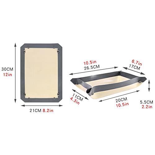 CANDeal 1 PC Silicone Fiber Baking Mat with Buckle No Leak Non Stick Corners Snap Together to Form Leakproof Baking Tray Oven Liner 12x82 inch30x21cm - Image 3