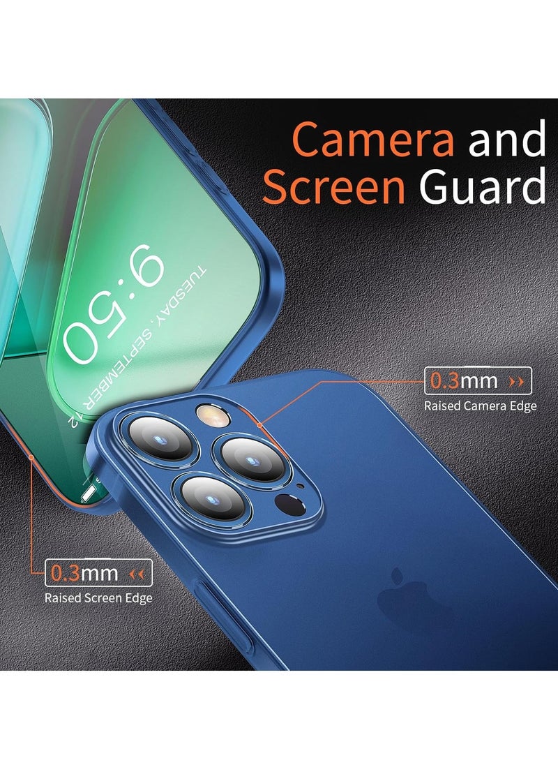 Dataroad iPhone 16 Pro Max Slim Case, 0.2mm Fit [Paper-Thin] Lightweight Case, Matte Finish PP Back Protection, Anti-Fingerprint & Yellowing, Compatible with iPhone 16 Pro Max 6.9-Inch – Translucent Blue