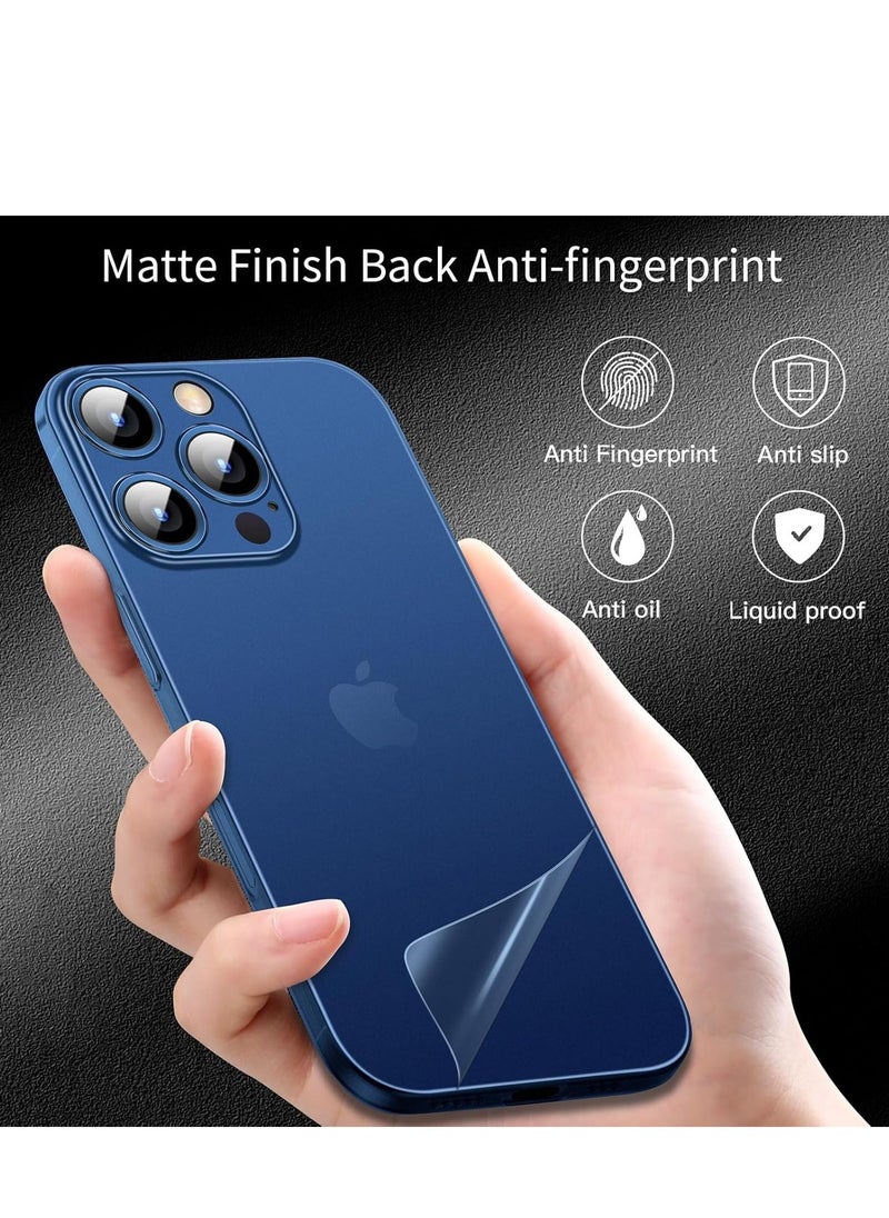 Dataroad iPhone 16 Pro Max Slim Case, 0.2mm Fit [Paper-Thin] Lightweight Case, Matte Finish PP Back Protection, Anti-Fingerprint & Yellowing, Compatible with iPhone 16 Pro Max 6.9-Inch – Translucent Blue