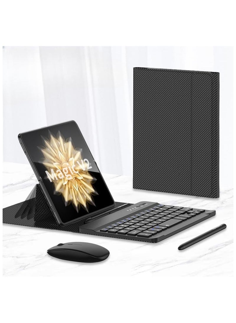 General - Compatible with Honor Magic V2 Wireless Keyboard Case, with Bluetooth Mouse and Capacitive Pen,Multi-view Bracket,Wireless Keyboard Case for Magic V2 - Image 1