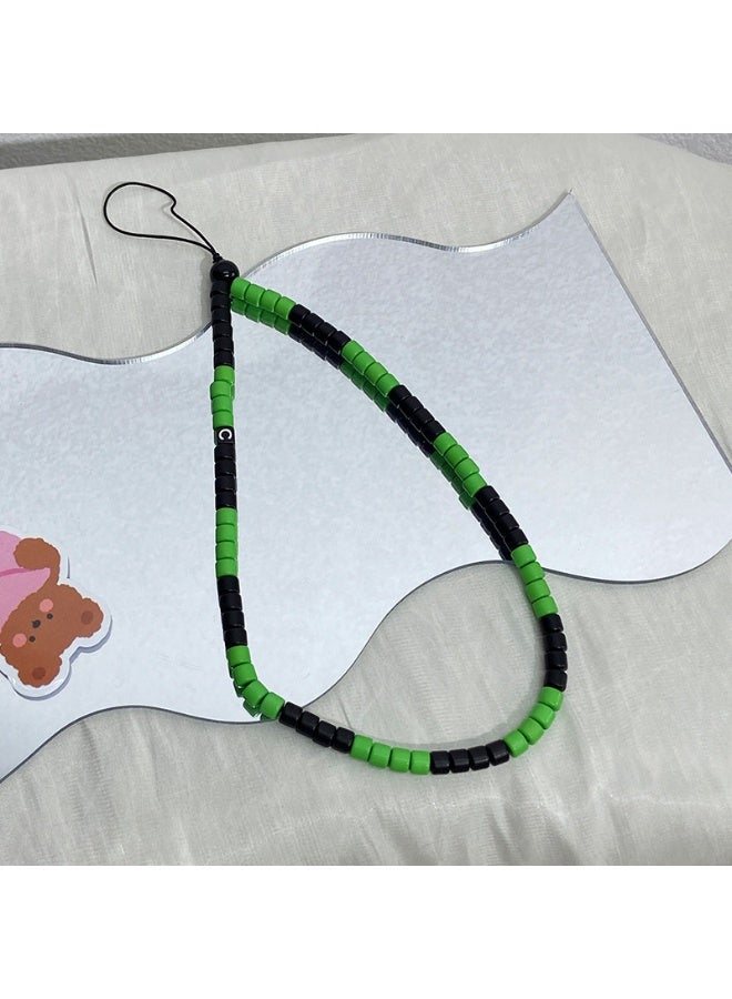 NIBEMINENT Phone Charm/ Chain Strap for Women Girls, String Mushroom Cell Phone Case Lanyard Wrist Strap，Light Green - Image 1