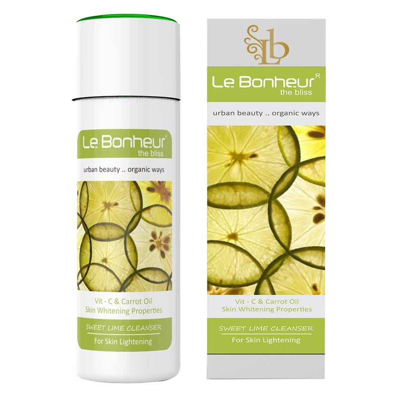 Le Bonheur منظف الليمون الحلو لي بونور مثالي لتفتيح البشرة زيت الجزر لإصلاح البشرة غسول وجه تفتيح 160 مل - Image 1