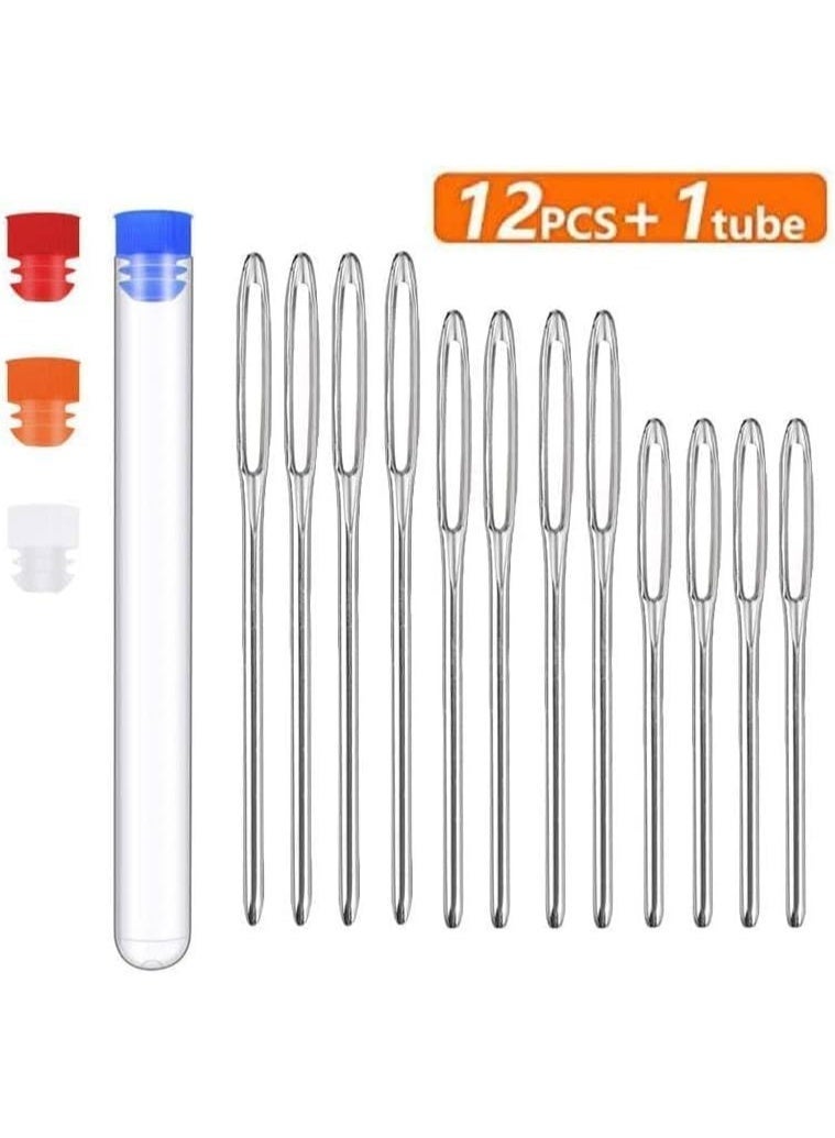 ChicAbode 12 PCS Large Eye Blunt Needles, Stainless Steel Yarn Knitting Needles, Sewing Needles for Hand Sewing, Crafting Knitting Weaving Stringing Needles, Perfect for Finishing Off Crochet Projects - Image 3