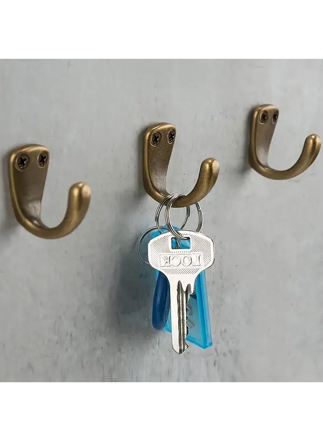 2Pcs Antique Brass Hooks Heavy Duty Vintage Wall Mounted Coat Hat Hanger Organizer - Image 5