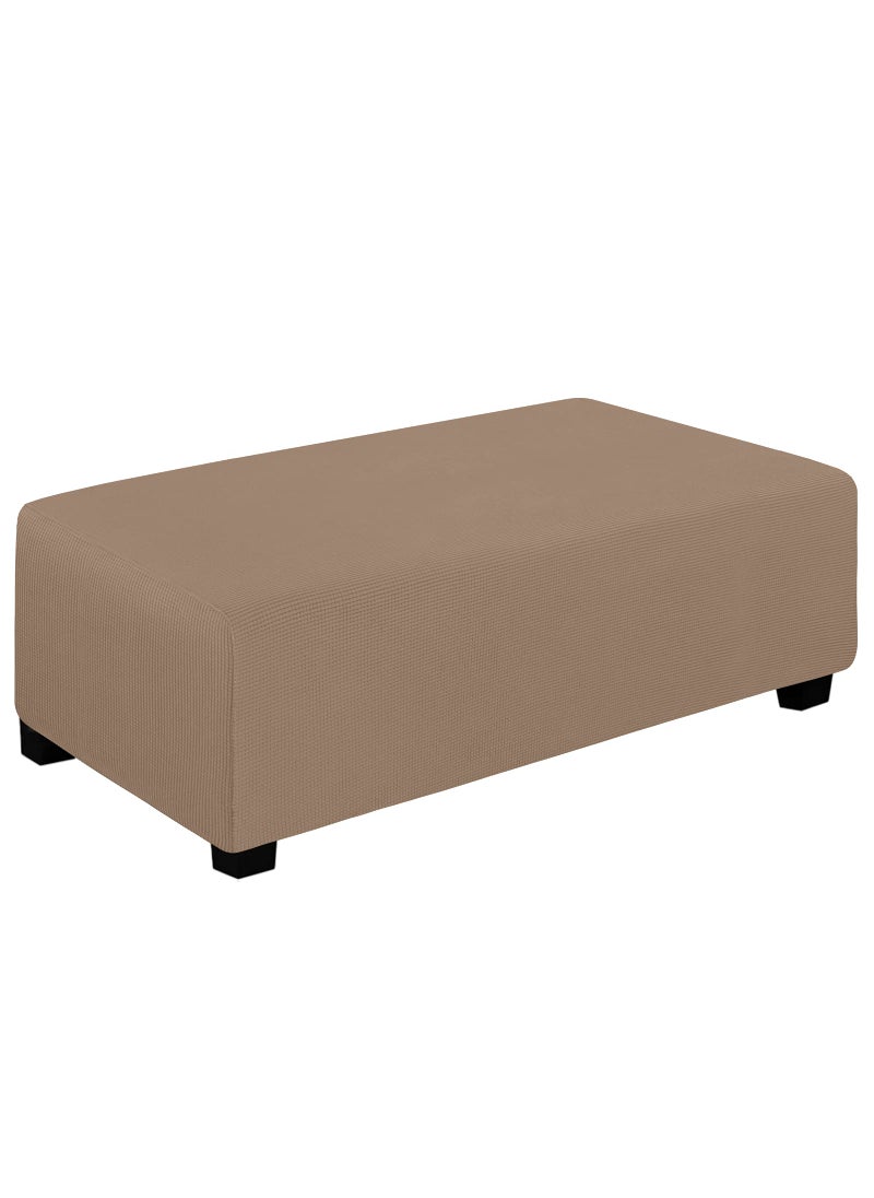 Easy-Going EasyGoing Stretch Ottoman Cover Folding Storage Stool Furniture Protector Soft Rectangle slipcover with Elastic Bottom XXLargeCamel 