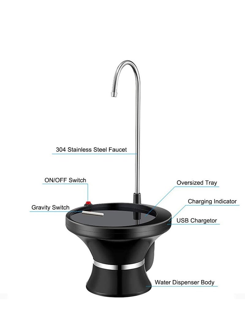 SYOSI Water Bottle Dispenser Electric Water Bottle Pump Automatic Drinking Water Pump Rechargeable with 2 Switch Control Automatic Drinking Water Dispenser Water Jug Pump for Home, Office, Outdoor - Image 2