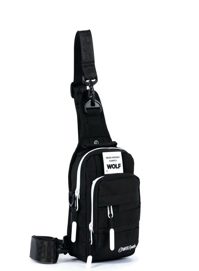 WOLFpak 4L Mini Tactical Sling Bag Alpha Black White Accent - Image 3