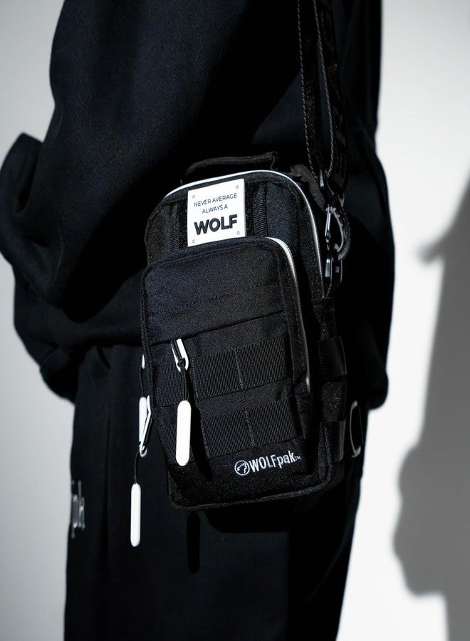 WOLFpak 4L Mini Tactical Sling Bag Alpha Black White Accent - Image 5