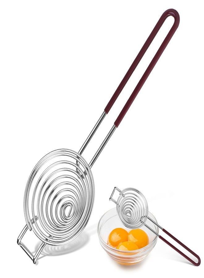 HCFGS Egg Separator,Stainless Steel Egg Yolk White Separation Tool Long Handle Egg White Separator Tool for Baking,Cooking,and Kitchen Essentials - Image 1