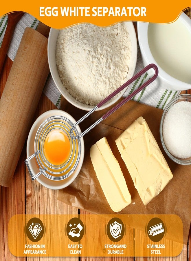 HCFGS Egg Separator,Stainless Steel Egg Yolk White Separation Tool Long Handle Egg White Separator Tool for Baking,Cooking,and Kitchen Essentials - Image 3