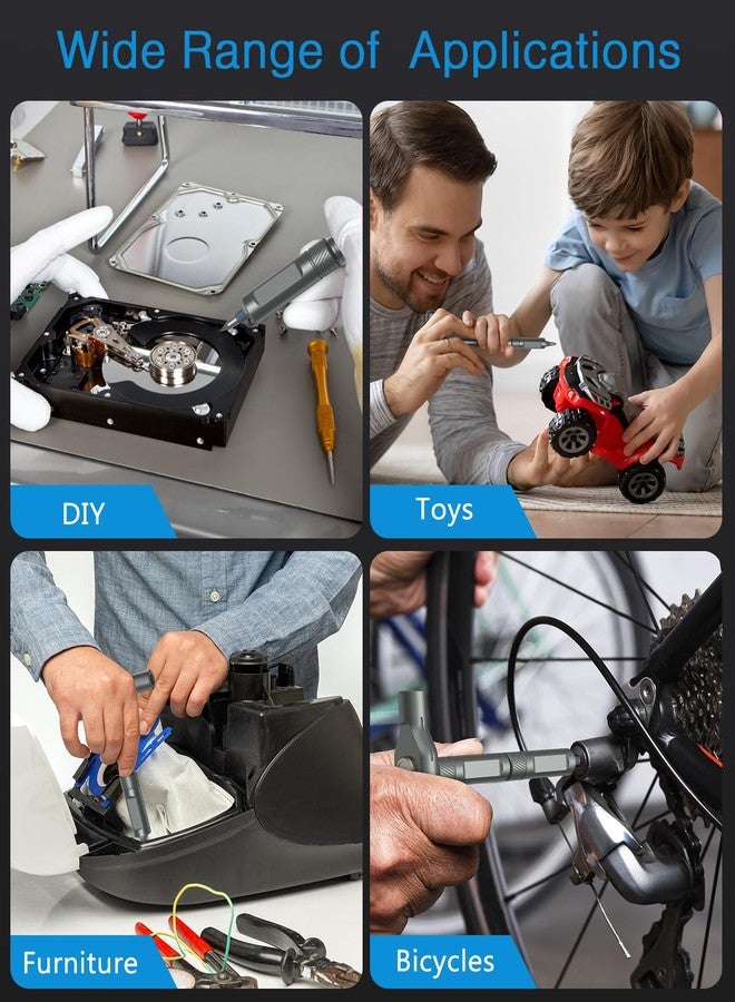 امير مجموعة مفكات براغي AMIR 42 في 1، مجموعة مفكات براغي مغناطيسية مع 40 قطعة متعددة الرؤوس، مجموعة أدوات إصلاح DIY مع مقبض T بسقاطة، مجموعة مفكات براغي للأدوات والدراجات والإصلاح الإلكتروني - Image 3