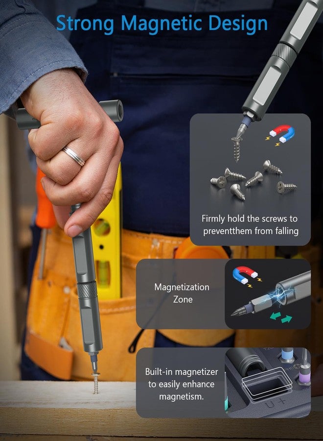 امير مجموعة مفكات براغي AMIR 42 في 1، مجموعة مفكات براغي مغناطيسية مع 40 قطعة متعددة الرؤوس، مجموعة أدوات إصلاح DIY مع مقبض T بسقاطة، مجموعة مفكات براغي للأدوات والدراجات والإصلاح الإلكتروني - Image 4