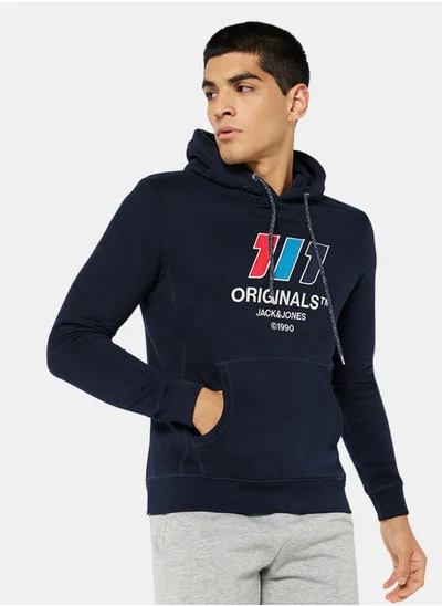 جاك اند جونز Essential Logo Long Sleeve Hoodie