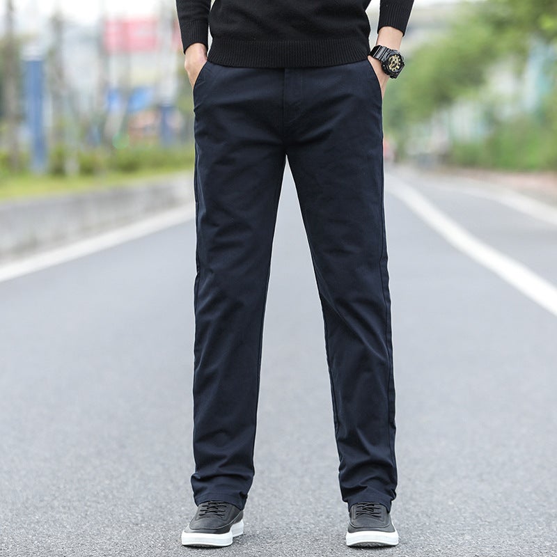 Pants Mens Youth Korean Style Loose Straight Wide Leg Pants Mens Autumn Comfortable Plus Large Size Fat Casual Pants 6602 Royal Blue 
