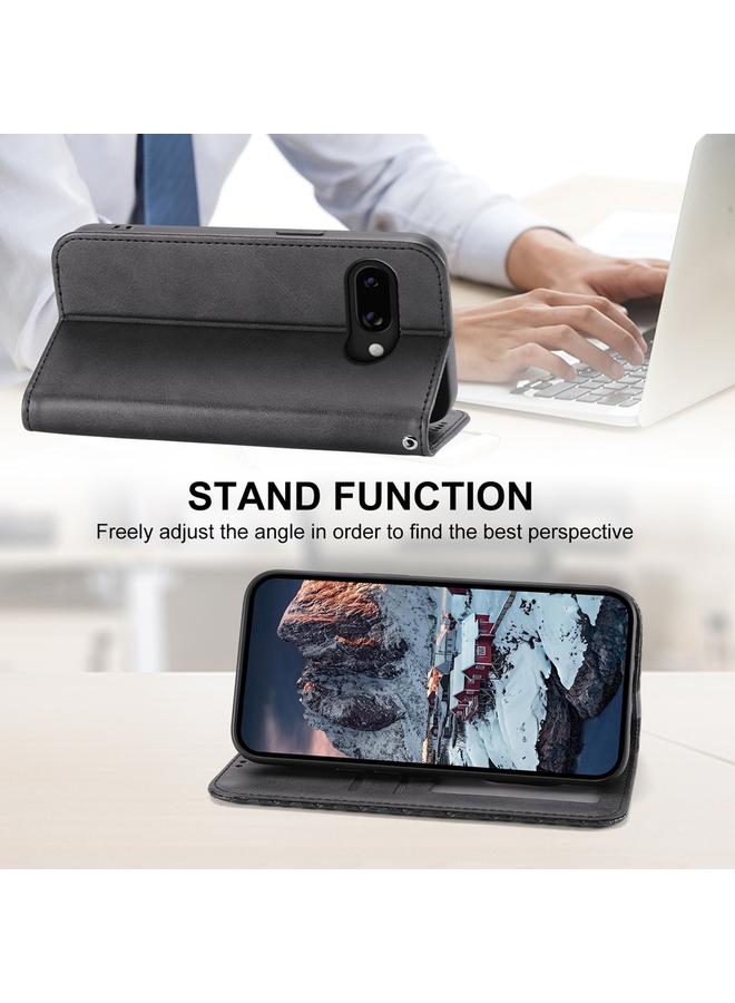 S-TOP Case For Google Pixel 9a Cubic Grid Calf Texture Magnetic Leather Phone Case - Image 5