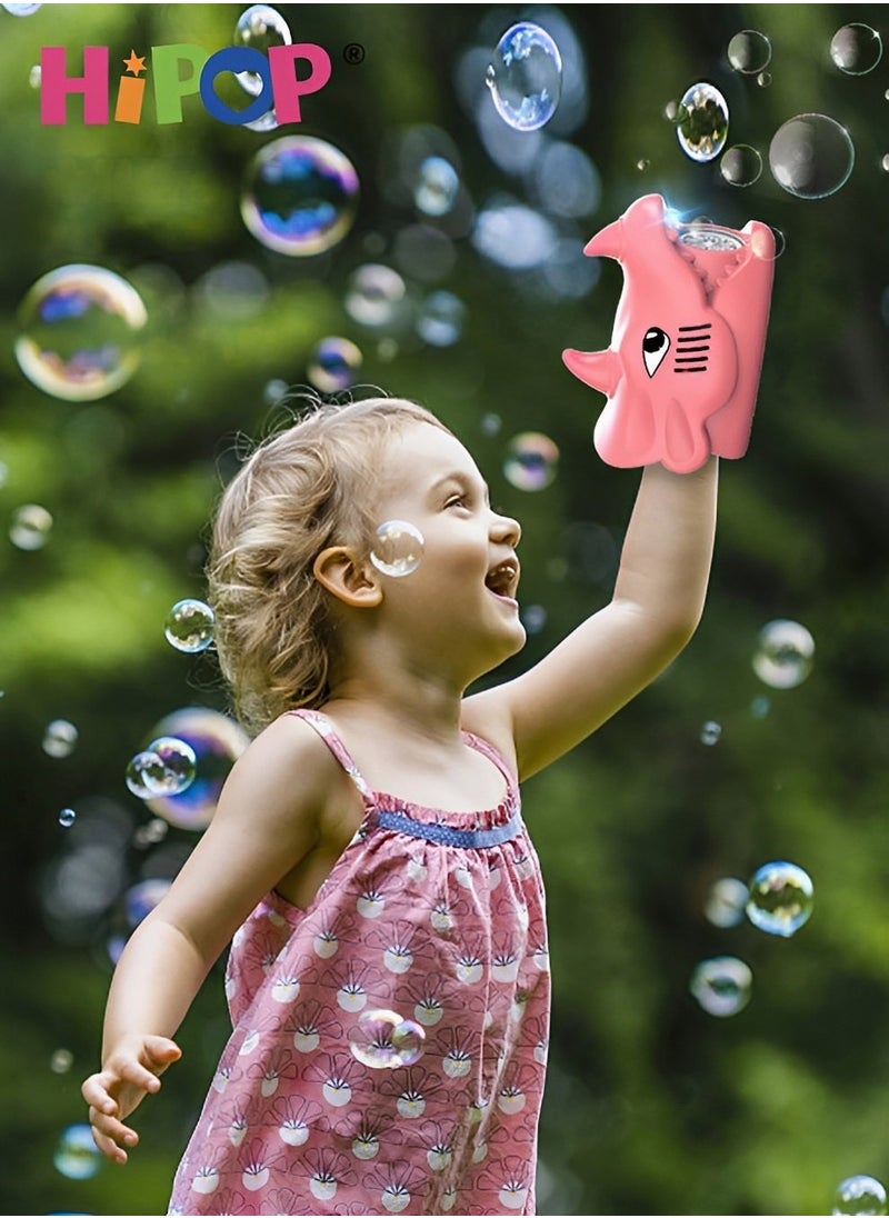 HIPOP Dinosaur Bubble Maker Two Pack, Bubble Machine With Manual, Outdoor Toys, Blue And Pink, Dinosaur Toys Gifts for Boys And Girls  - Image 2