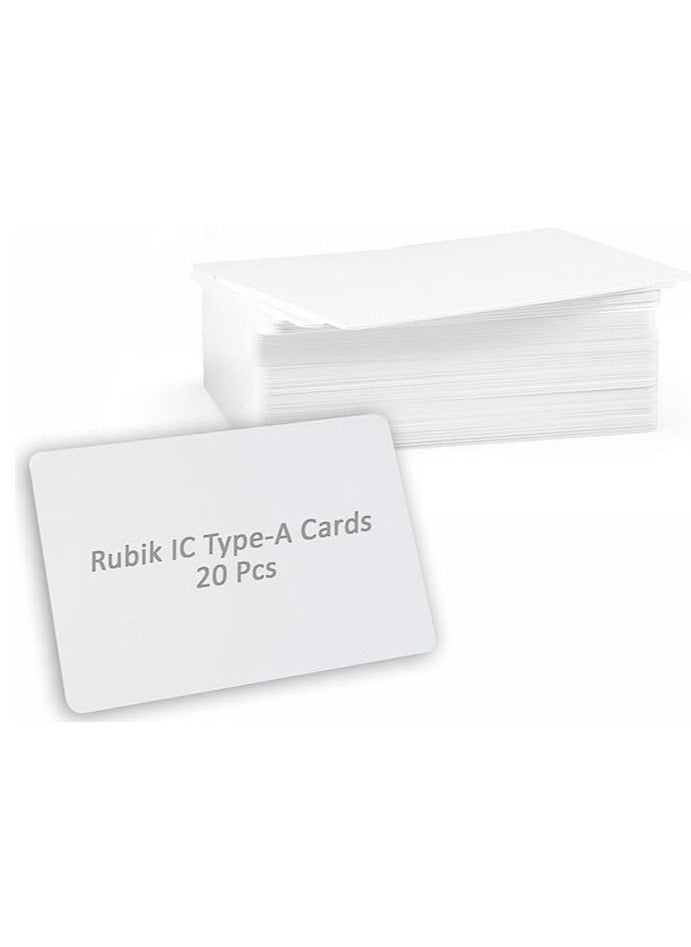 Rubik 20pcs IC Type-A RFID Key Cards for RFID Copier/Reader/Writer/Duplicator (IC Type-A 20 Cards) 