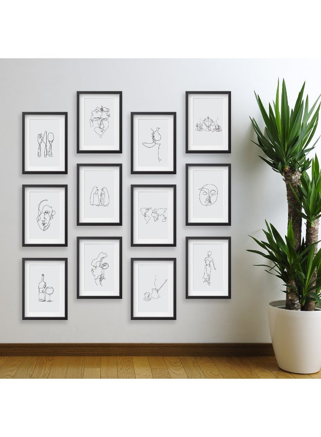 PK Design Mini Poster Line Drawings Kissing Couple - Image 2