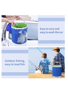 Excefore Collapsible Camping Fishing Bucket, Portable Folding Bucket, 11L (2.9 Gallons) Durable Pop Up Water Bucket, with Net and Rope, for Car Washing, Fishing,Boating or Other Outdoor Activities  - Image 5