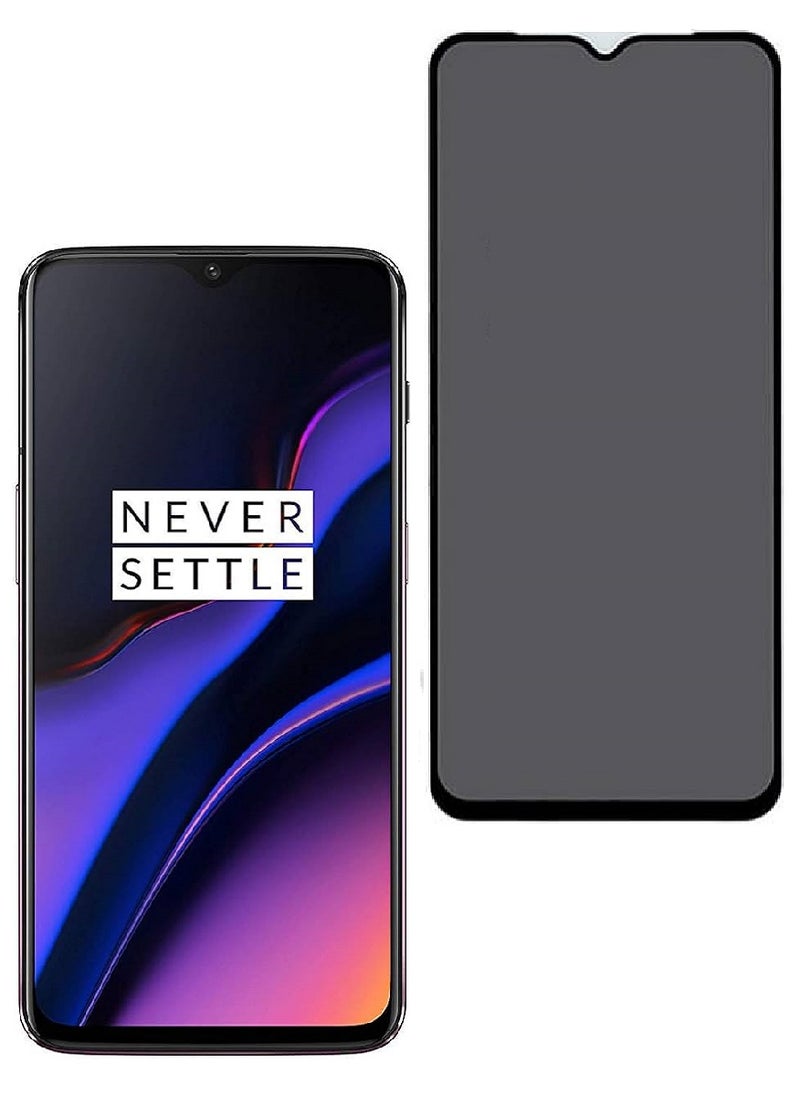 we3 Tempered Glass Screen Protector Anti-Spy Privacy Designed For OnePlus 6T Full Glue Edge to Edge Full Screen Coverage And Bubble Free  - Image 1