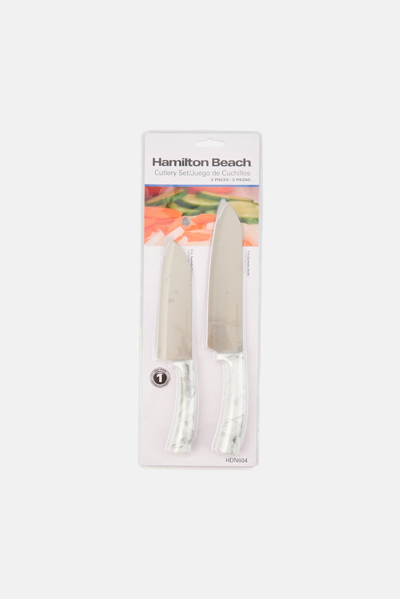 Hamilton Beach 2 Piece Stainless Steel Slicing Knives, Grey - Image 1