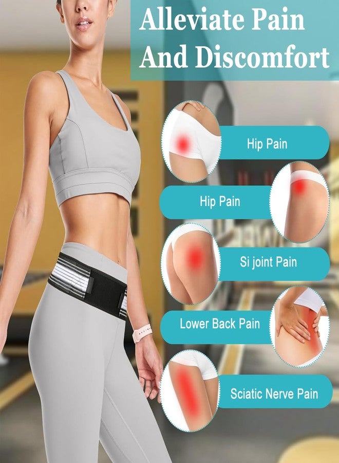 Hannea® Sciatica Pain Relief Belt - Adjustable Lower Back Pain Belt for Women SI Joint Hip Belt, Hip Braces for Hip Pain Relief - Pelvic Support Belt - Trochanter Belt Sacroiliac Belt (M109*9) - Image 4