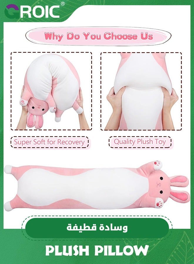 GROIC 75Cm Long Rabbit Plush Pillow, Bunny Stuffed Animal, Long Squishy Pillow, Sleeping Hugging Pillows, Giant Cony Body Pillow, Beloved Gifts,Stuffed Animal Toy  - Image 4