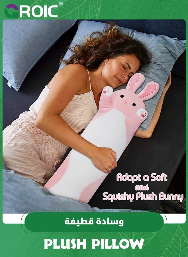 GROIC 75Cm Long Rabbit Plush Pillow, Bunny Stuffed Animal, Long Squishy Pillow, Sleeping Hugging Pillows, Giant Cony Body Pillow, Beloved Gifts,Stuffed Animal Toy  - Image 5