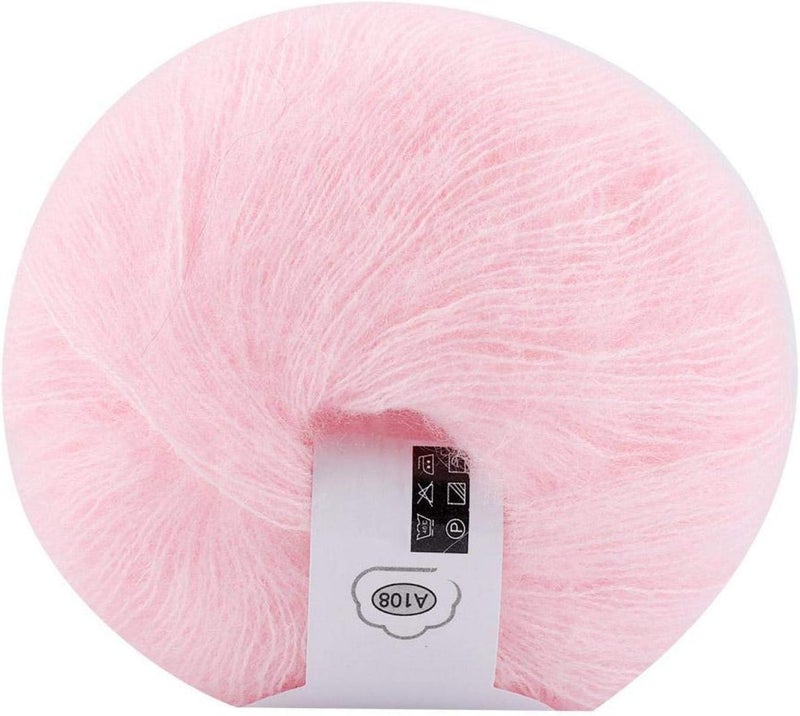 comfrt Wool Yarn, White Soft Angora Mohair Knitting Yarn for DIY Crocheting Shawl Scarf Socks Hats Sweater - Image 1