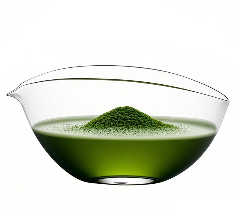 LamChyar Matcha Bowl with Spout, Lead-Free Glass Tea Bowl with Pour Spout 7 Oz, Japanese Style Chawan, Matcha Ceremony Accessories - Image 1