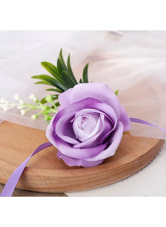 باقة ورد اليد الواقعية من الورود الاصطناعية باللون الذهبي الفاتح - Image 4