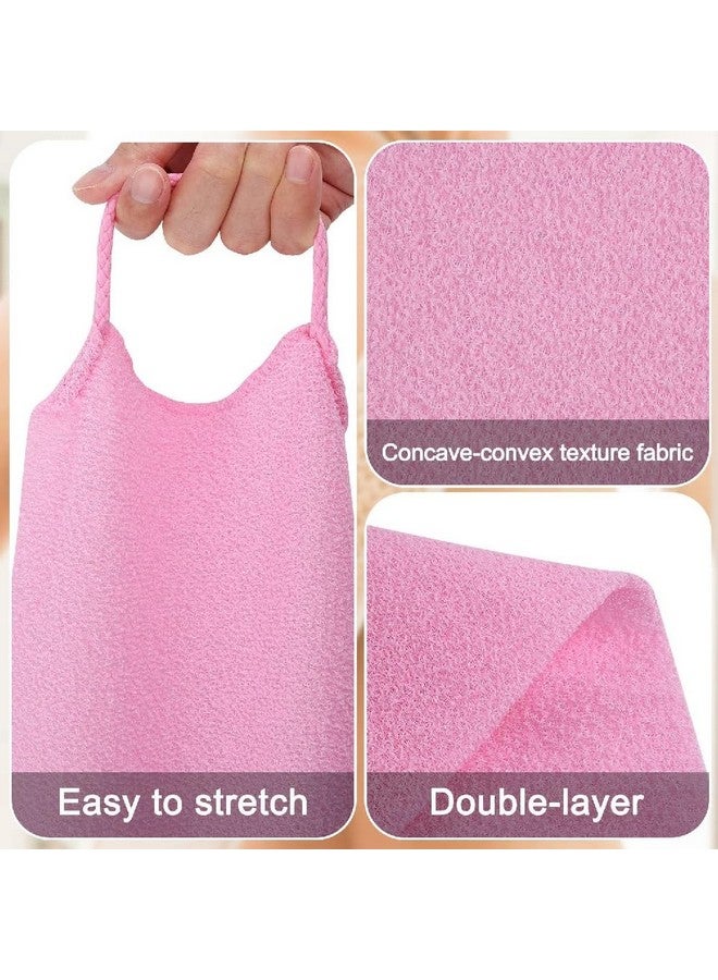 Prostuff.in® 1Pcs of Stretchable Exfoliating Back Scrubber with Handle Body Cleaning Safe Exfoliation Deep Cleans Extended Length Back Washers Scrubbers with Pull Strap for Women man - Image 4