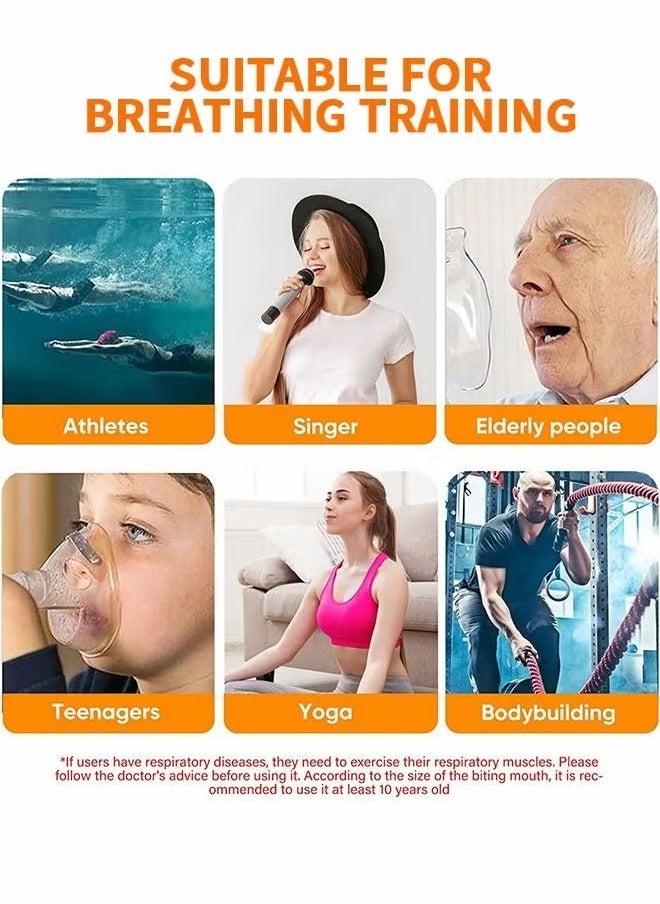 Generic - Lung Exerciser Expander Device，Breathing Exercise Device for Lungs,silica gel Deep Breathing Exercise Trainer, Increase Lung Capacity, Improve Sleep - Image 1