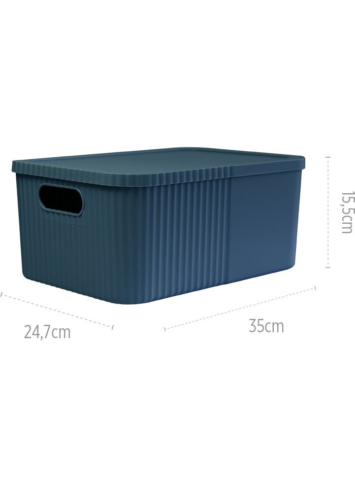 Devigo 12 Liter Multi-Purpose Large Storage Box with Lid - Toy, Cosmetics Personal Items Organizer  - Image 2