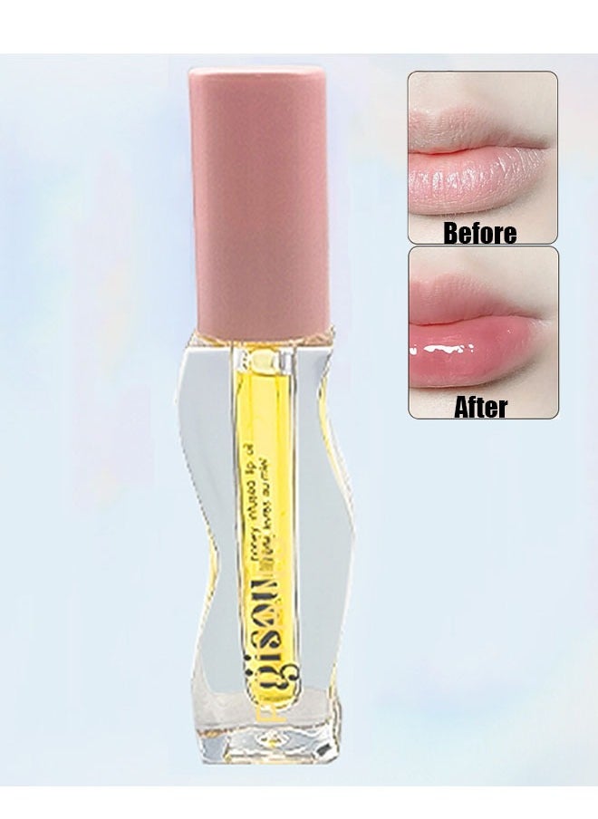 Gisou Honey Infused Hydrating Lip Oil, Prevent Lip Dryness and Cracking, Natural Formula, Yellow, 3ml  - Image 1